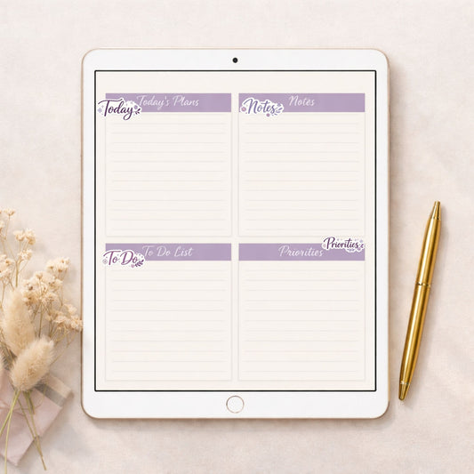 Purple Winter Planner Stickers | Cozy Feminine Digital Sticker Bundle | PNG